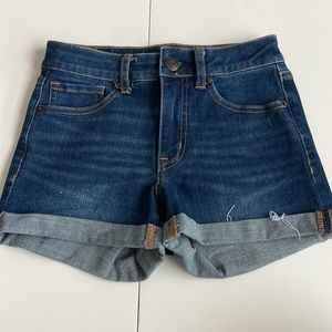 Aeropostale 00 Denim Flex Effects High Waisted Midi Shorts
